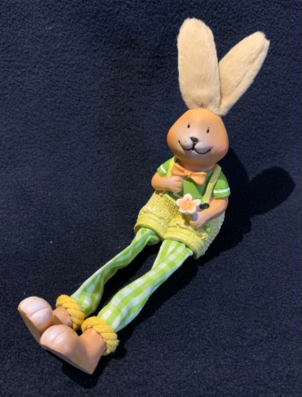 Lapin décoratif, oreilles en peluche, Pâques